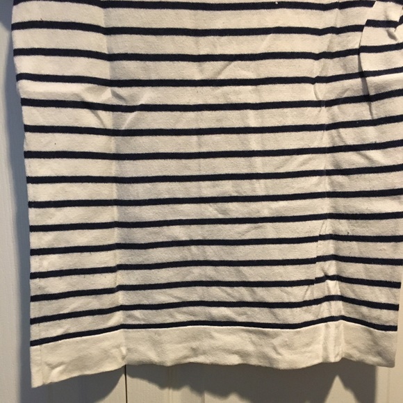 J Crew Embellished Striped Navy top size XXS - Picture 6 of 7